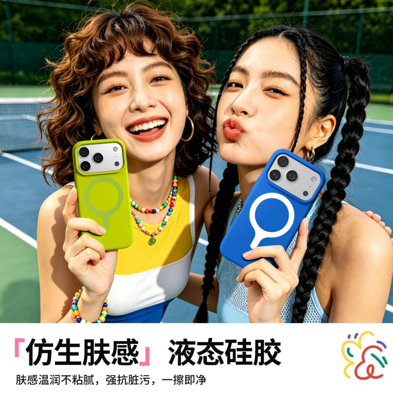 Real Liquid Silicone Phone Case for iPhone 17 Pro Max, Apple 18 Magnetic Protective Cover, Skin-Friendly, No Yellowing