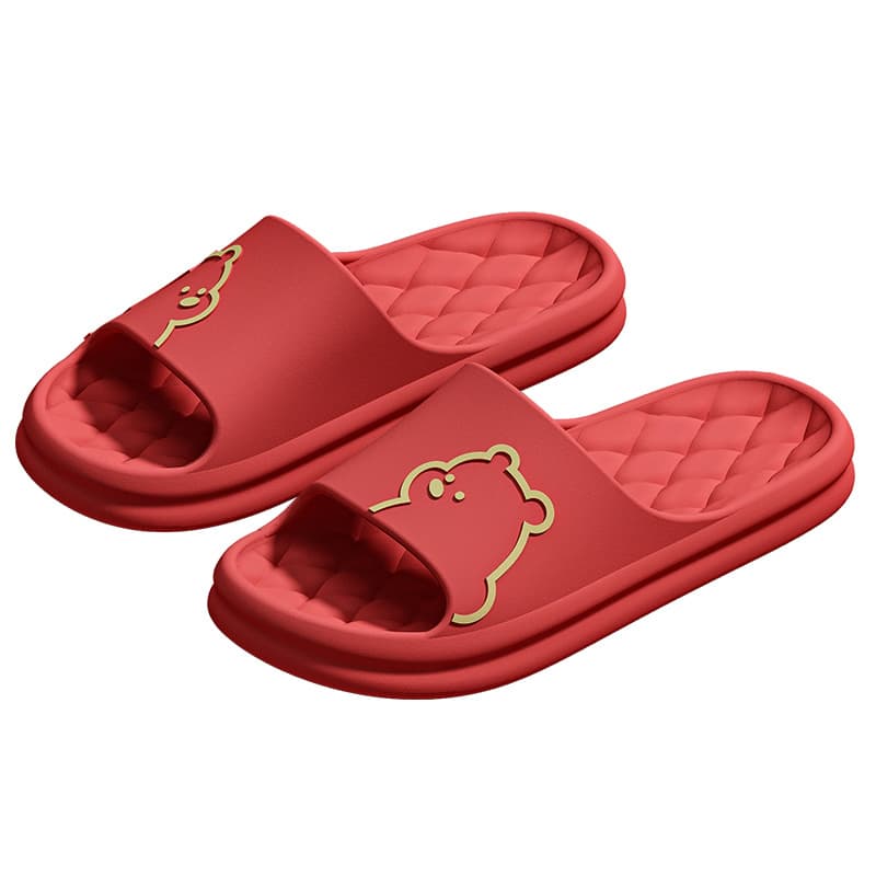 Grace Wedding Slippers Women's Summer Red Pair Premium Couple Festive Bridal EVA Sandals Men