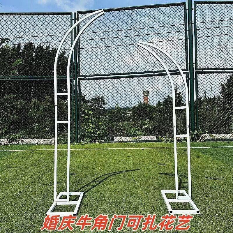 New Wedding Iron Arch Flower Stand Bull Horn Door Goat Horn Door Outdoor Wedding Decoration Arch Doorway Decor