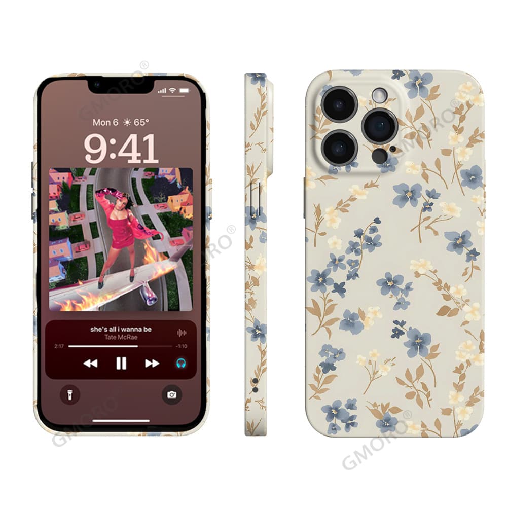Factory Direct Wholesale Niche Artistic Floral iPhone Air Phone Case for Apple 15 Pro Drop Protection Cover