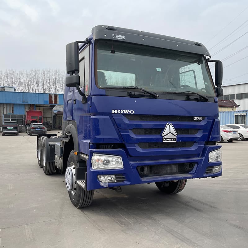 Transfer Second-hand Ten-Wheel HOWO Tractor, Dual-Drive Freight Truck Head, 380 HP Tractor Trailer