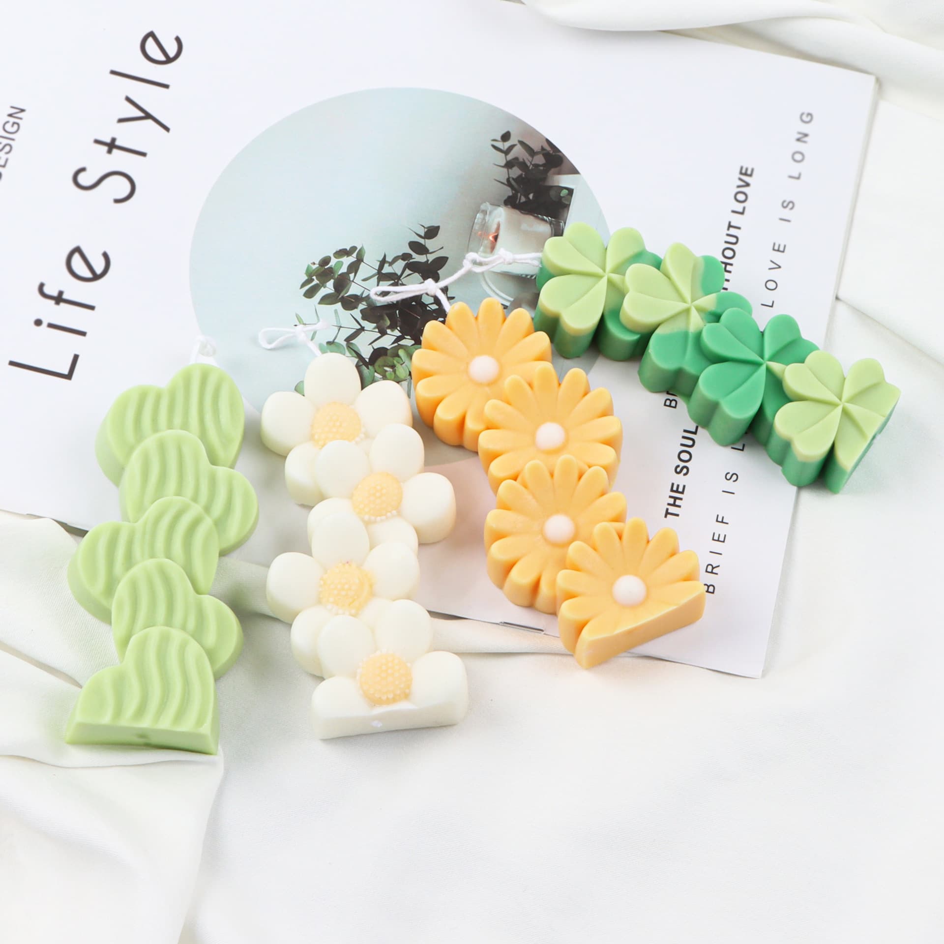 New DIY Resin Mold Multi-Layer 3D Flower Love Heart Candle Silicone Mold Cross-Border Exclusive