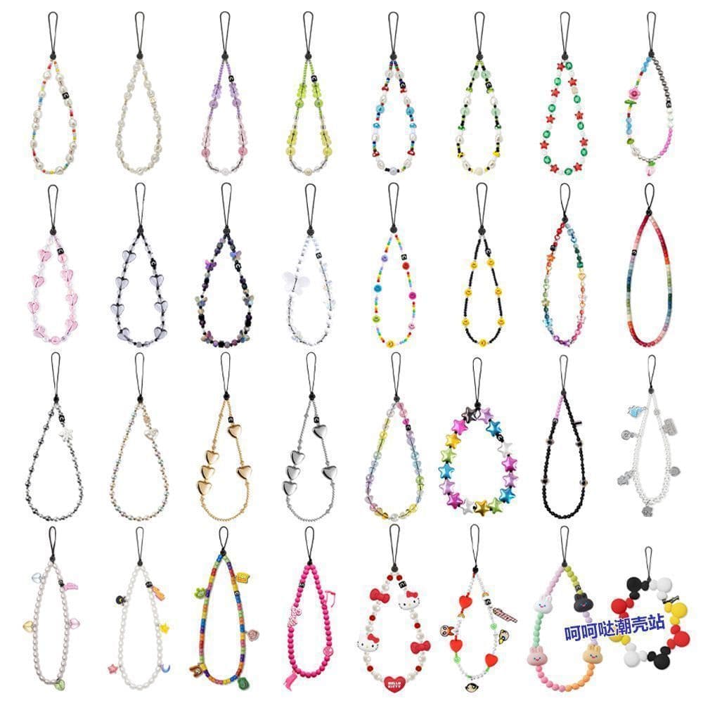 CASETFY Three-Eyed Girl Influencer Ceramic Short Star Rainbow Color Convenient Lanyard Phone Chain European and American Style