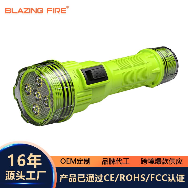 New Cross-Border LED Diving Flashlight Super Bright Waterproof USB Charging Long Range Long Battery Life Deep Sea Fishing Light