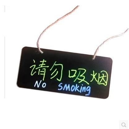 Wooden hanging mini chalkboard, message writing board for room signs, shop and restaurant advertising display signs