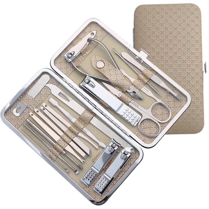 19-Piece Nail Clipper Set Stainless Steel Manicure Tools Pedicure Kit Home Nail Care Gift Box