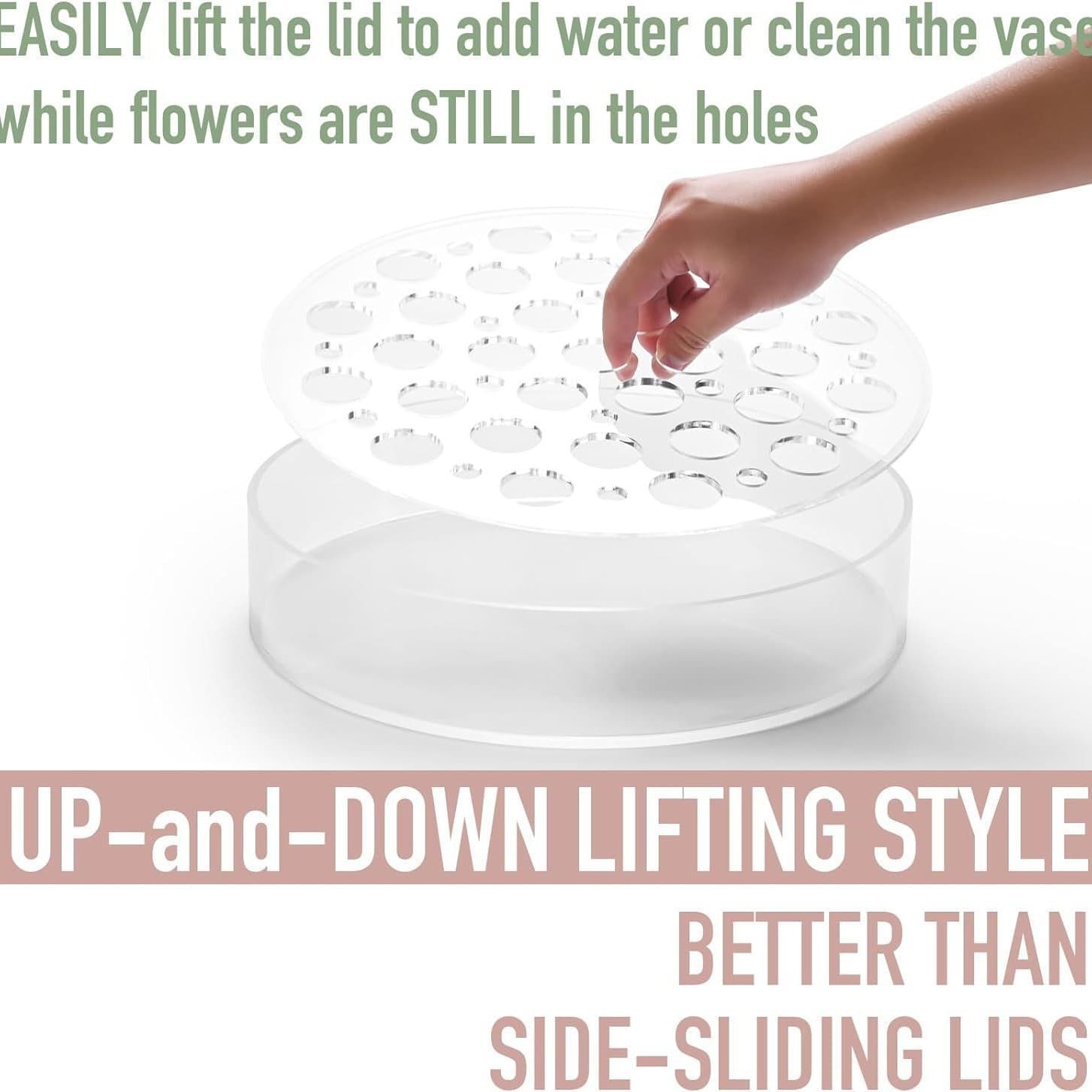 New Transparent Acrylic Vase Leak-Proof Cylinder Floral Table Centerpiece for Flower Arrangement and Hydroponics