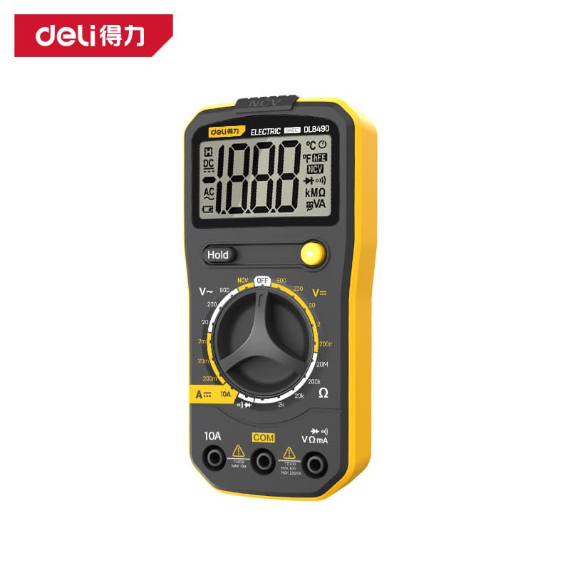 Deli multimeter digital high-precision digital display ammeter mini electrician multimeter multi-function anti-burn DL8490