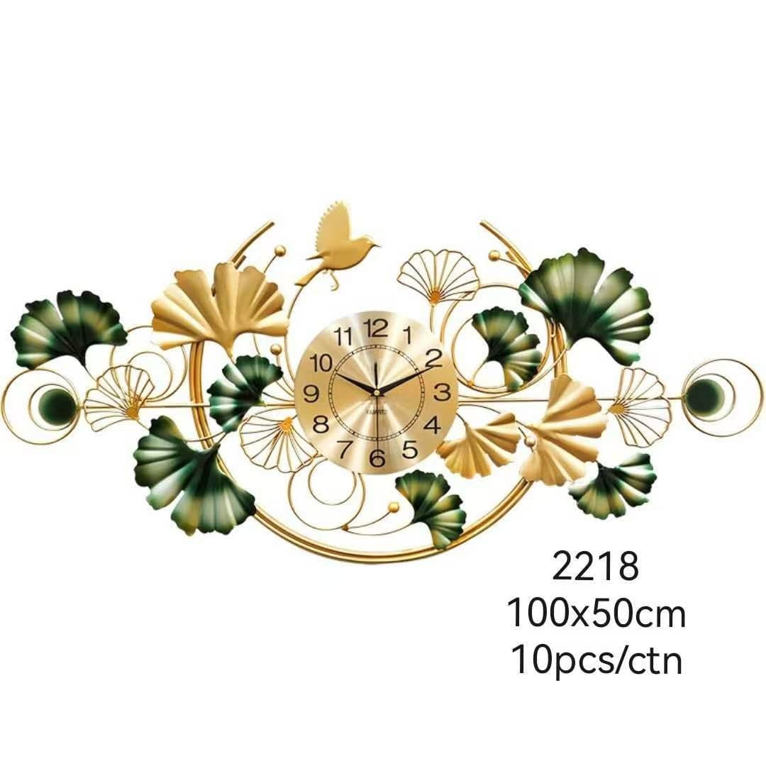 Cross-border Bestseller Creative Iron Wall Metal Decorative Craft Mirror, Ginkgo Leaf Decorative Mirror Round Mirror