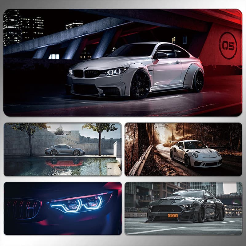Extra Large Cool Car Gaming Mouse Pad for Men Office Study Keyboard Computer Desk Mat Anime Car