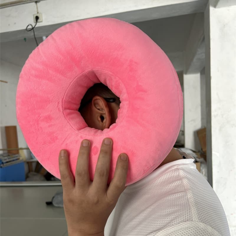 New detachable and washable ear-piercing repair medical ear pillow with donut design for side sleeping