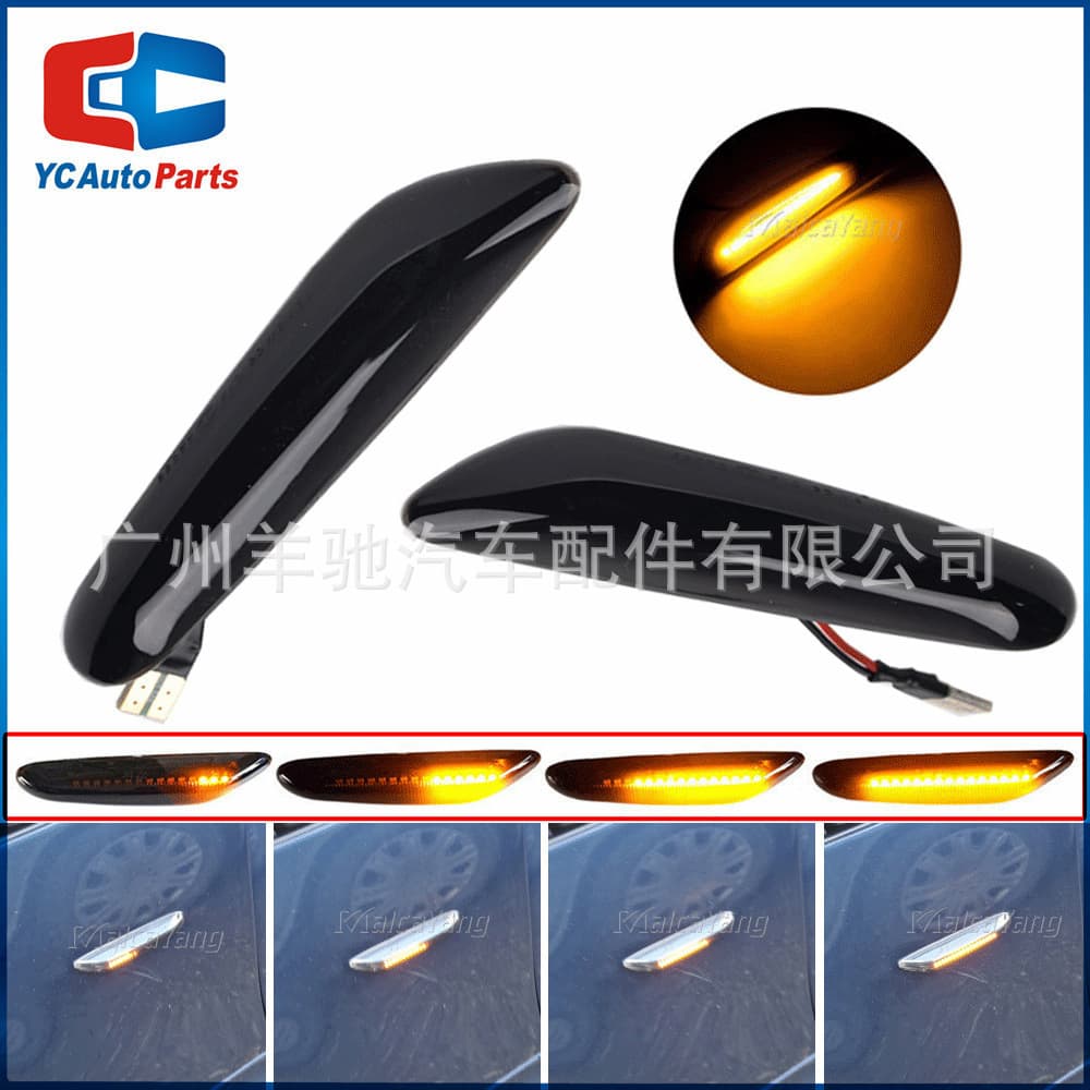 Compatible with BMW 1/3/5 Series E46 E60 E87 E90 E92 X1 X3 Sequential Fender Light Side Turn Signal