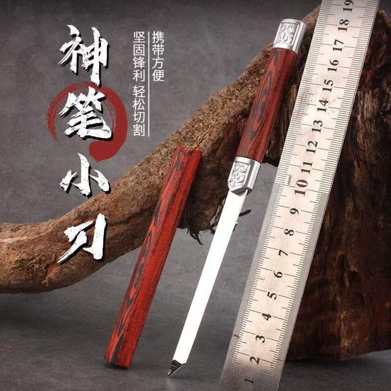 Outdoor Knife Camping Style Small Straight Knife Portable Sharp Fruit Knife Household Camping Style Pen Knife Cutting Steak Melon and Fruit Knife