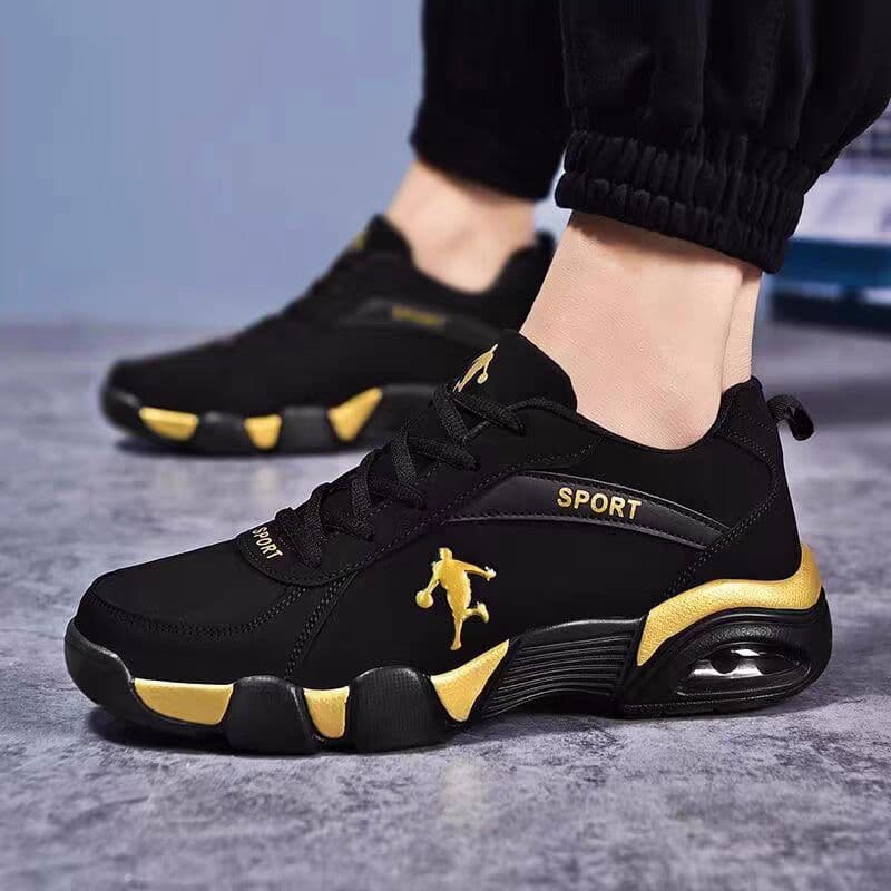 Men's Leather Lined Plush Sports Shoes Lightweight Shock-Absorbing Fashion Versatile Running Casual Shoes Low-Top Air Cushion Shoes