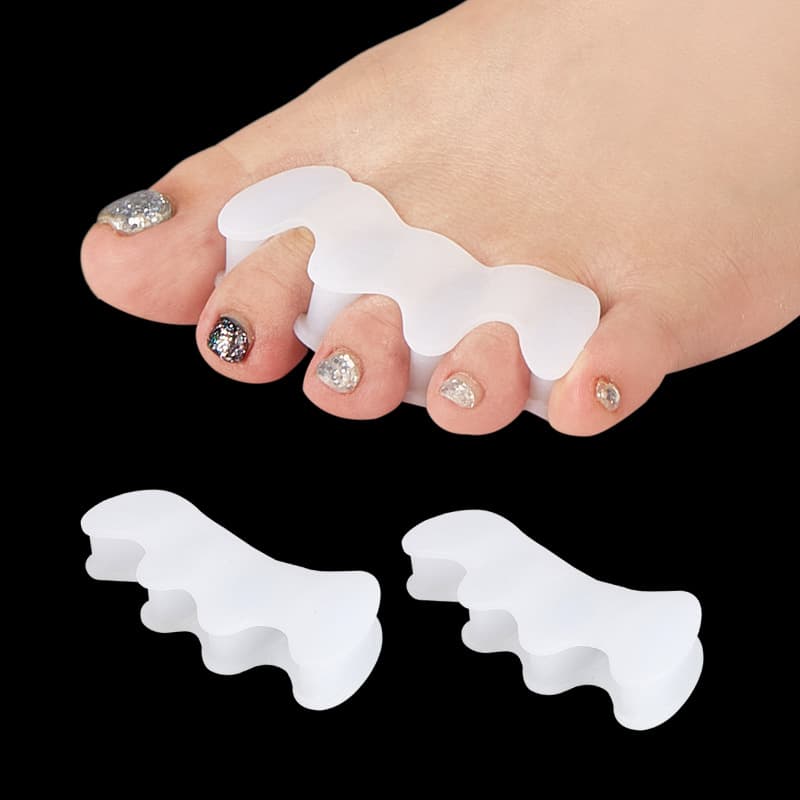Manufacturer Direct Silicone Toe Three-Hole Separator, Bunion Corrector, Five-Toe Spreader for Big Toe