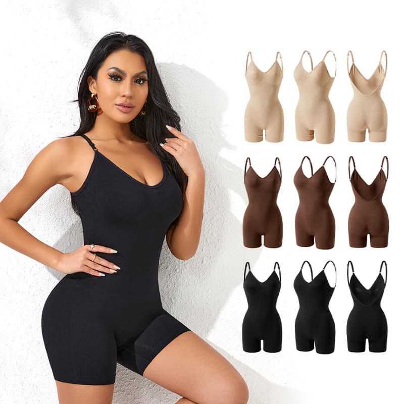 European and American cross-border plus size bodysuit, tummy control, hip lift, waist shaping briefs, women's slimming and shaping bodysuit