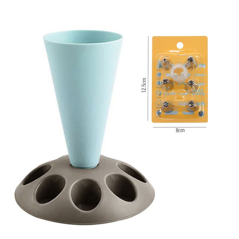 Cross-border Stainless Steel Piping Nozzles Cake Decorating Tool Cream Icing Nozzles EVA Piping Bag Piping Stand