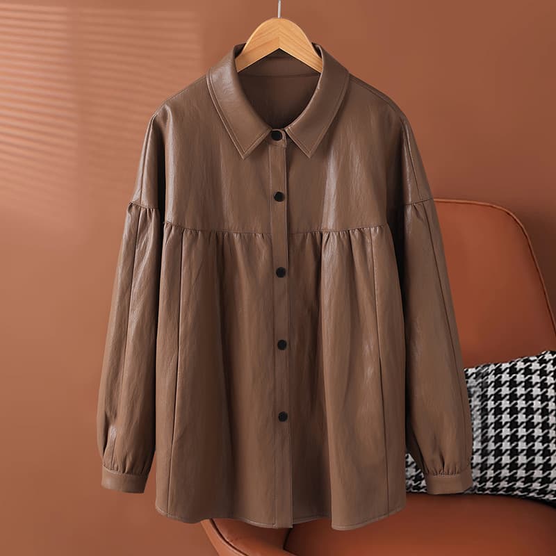 Haining Leather Jacket 2026 New Style Women's Leather Coat Spring Autumn 315