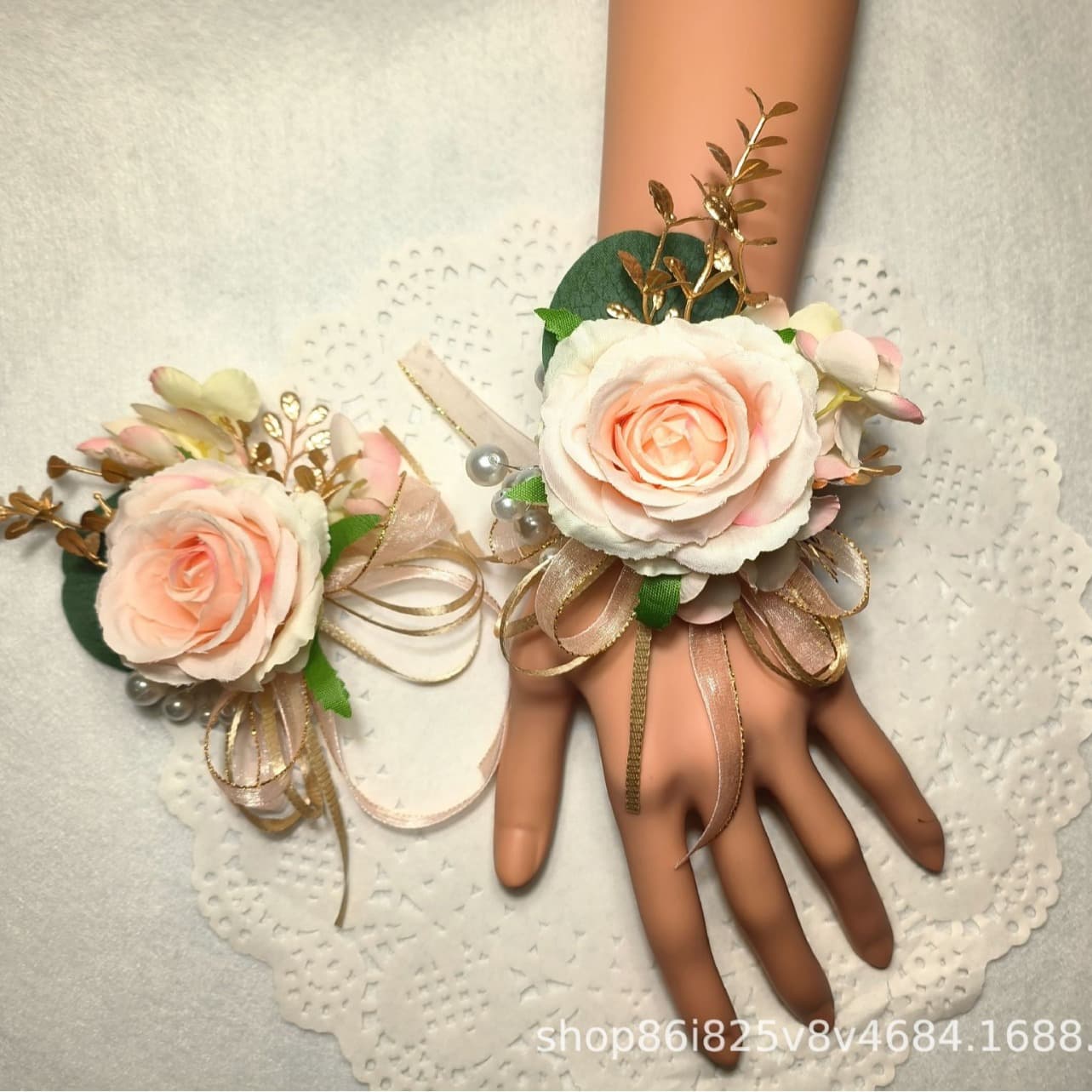 Wrist Flower Bridesmaid Bride Wedding Corsage Boutonniere Sisters Hand Flower Fresh and Simple Forest Style Korean-style Ethereal Bridal Party Fairy