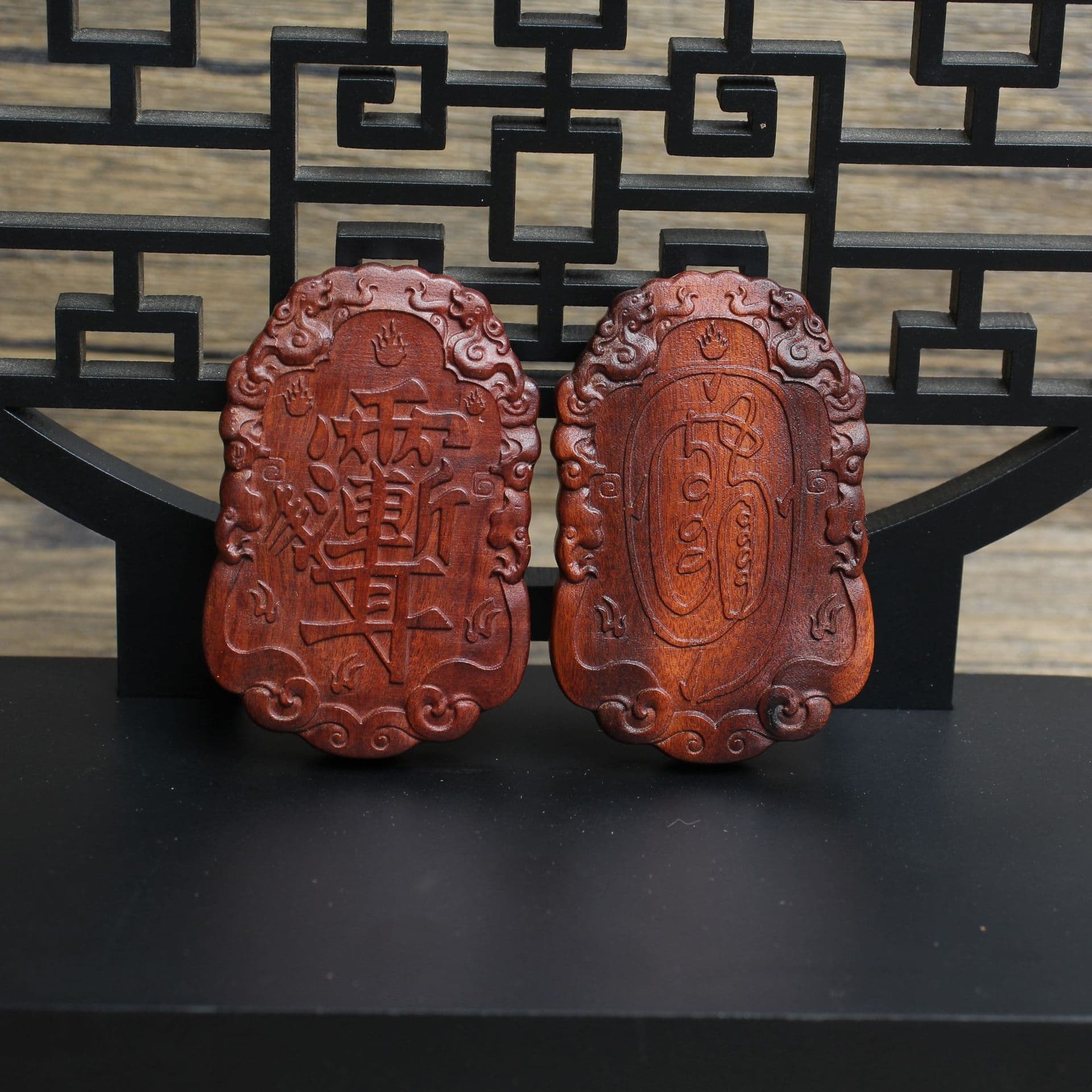 Thunderstruck Jujube Wood Ziwei Golden Light Pendant Relief 46 Pai Taoist Ritual Object Handheld Wooden Craft Manufacturer