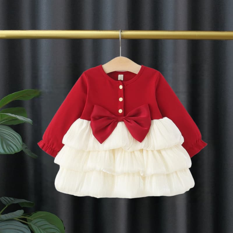 3553 Baby Girl Dress Spring Autumn Toddler Dress New Children's Birthday Party Princess Dress