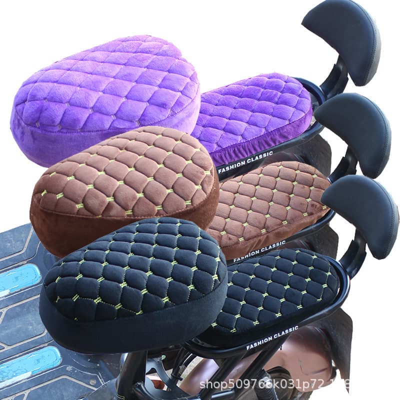 Electric Scooter Seat Cover Autumn/Winter Fleece Lined Thickened Wholesale One-Piece Drop Shipping