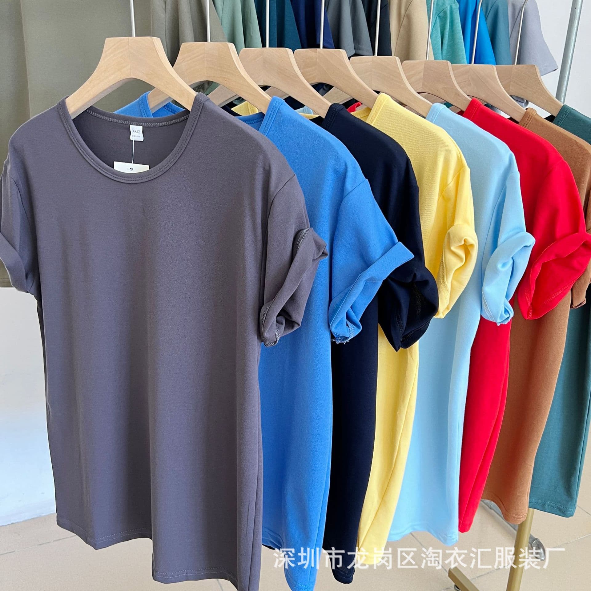 Plus Size Men's Summer T-Shirts Wholesale Bulk Stock Loose Fit Short Sleeve 5 Yuan T-Shirt Men's Clothing Wholesale Summer