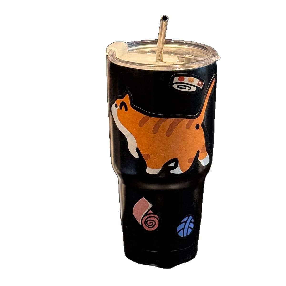 Giant Water Cup Extra Large Capacity High Appearance Ins Water Bottle Dual Drinking New Summer Straw Ice Tumbler