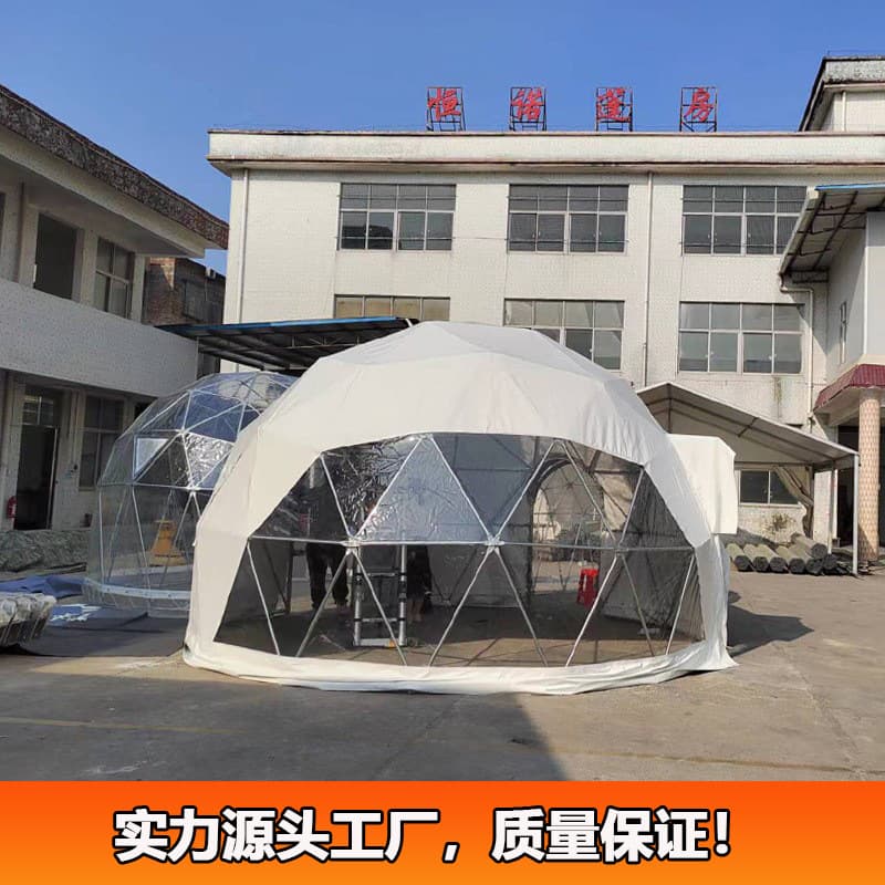 Manufacturer sells Japanese 40 square meter starry sky hotel tent, 7 meter diameter spherical tent, wind-resistant, warm and easy to install