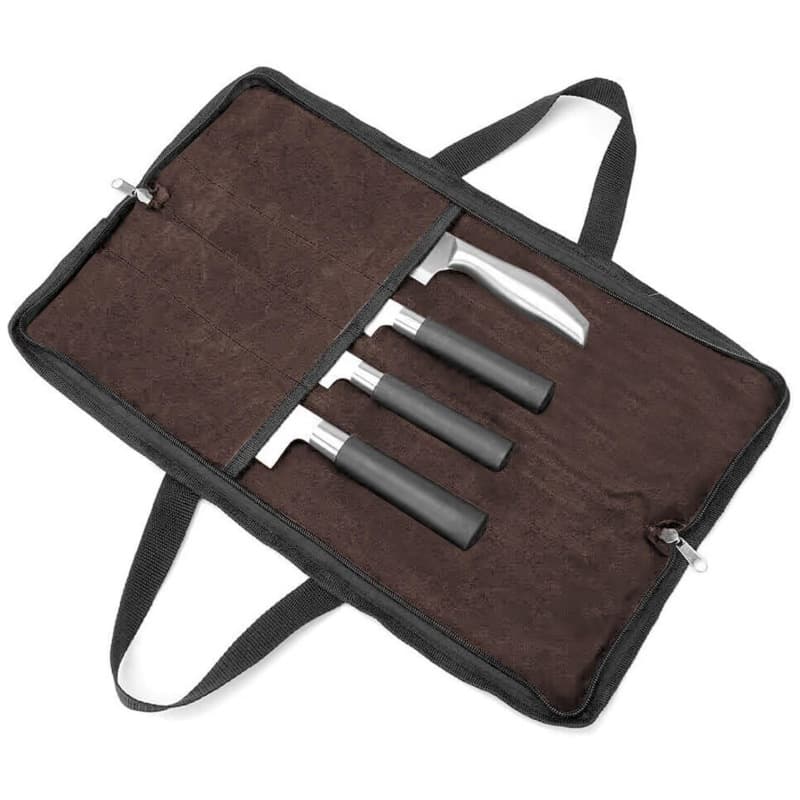 New Waxed Canvas Heavy Duty Knife Bag Knife Case Chef Knife Bag with Handle Portable Knife Roll Bag for Chef