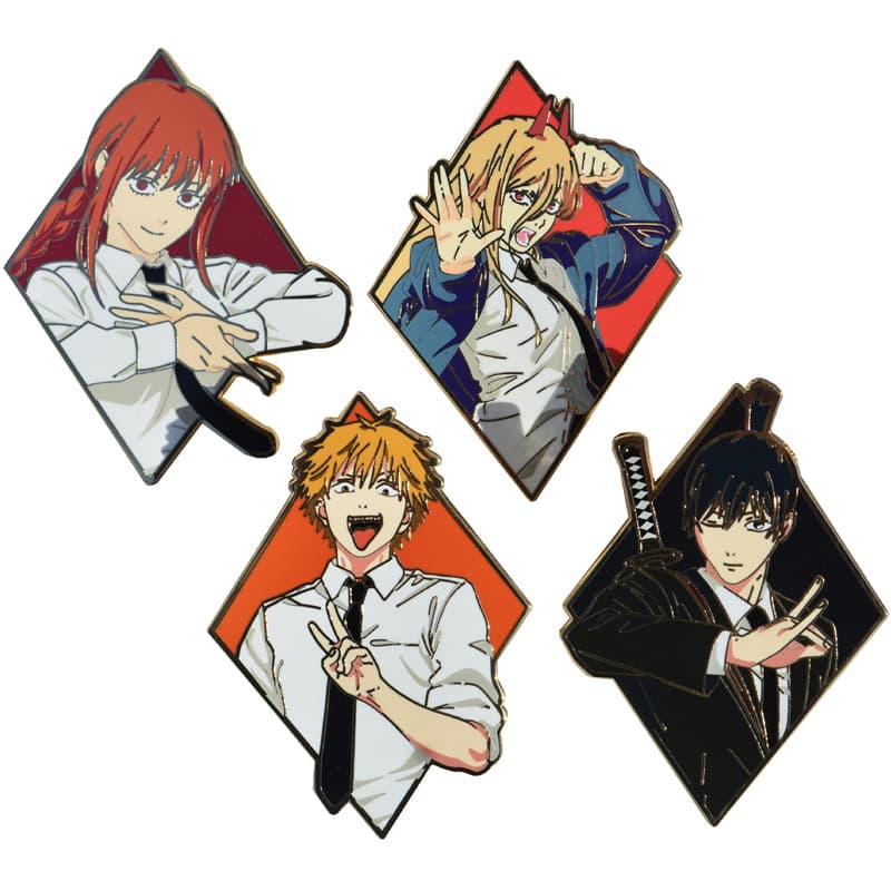 Chainsaw Man Denji Pawa Hayakawa Akima Chima enamel metal brooch school bag accessories