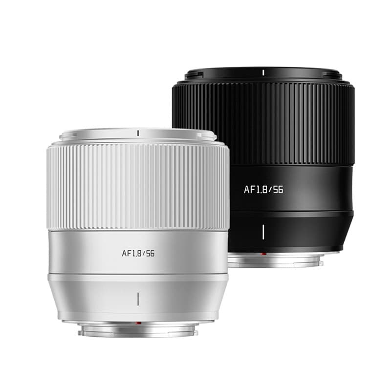TTArtisan AF 56mm f1.8 autofocus lens for XF, E, Z mounts in black/silver