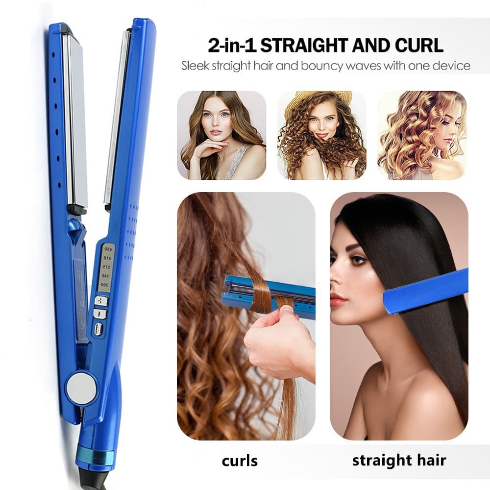 Cross-border Source Manufacturer Straightening Hair Straightener - Non-Damaging, Curling & Straightening, Wet & Dry Dual-Purpose, Anti-Scald Hair Straightener & Curling Iron