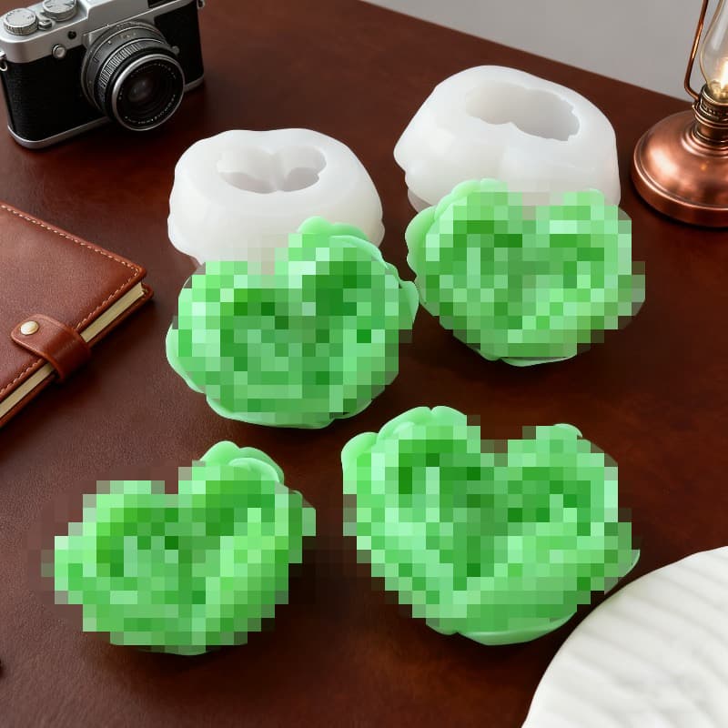 Heart Flower Silicone Mold DIY Floral Scented Candle Plaster Ornament Craft Cement Soap Mold