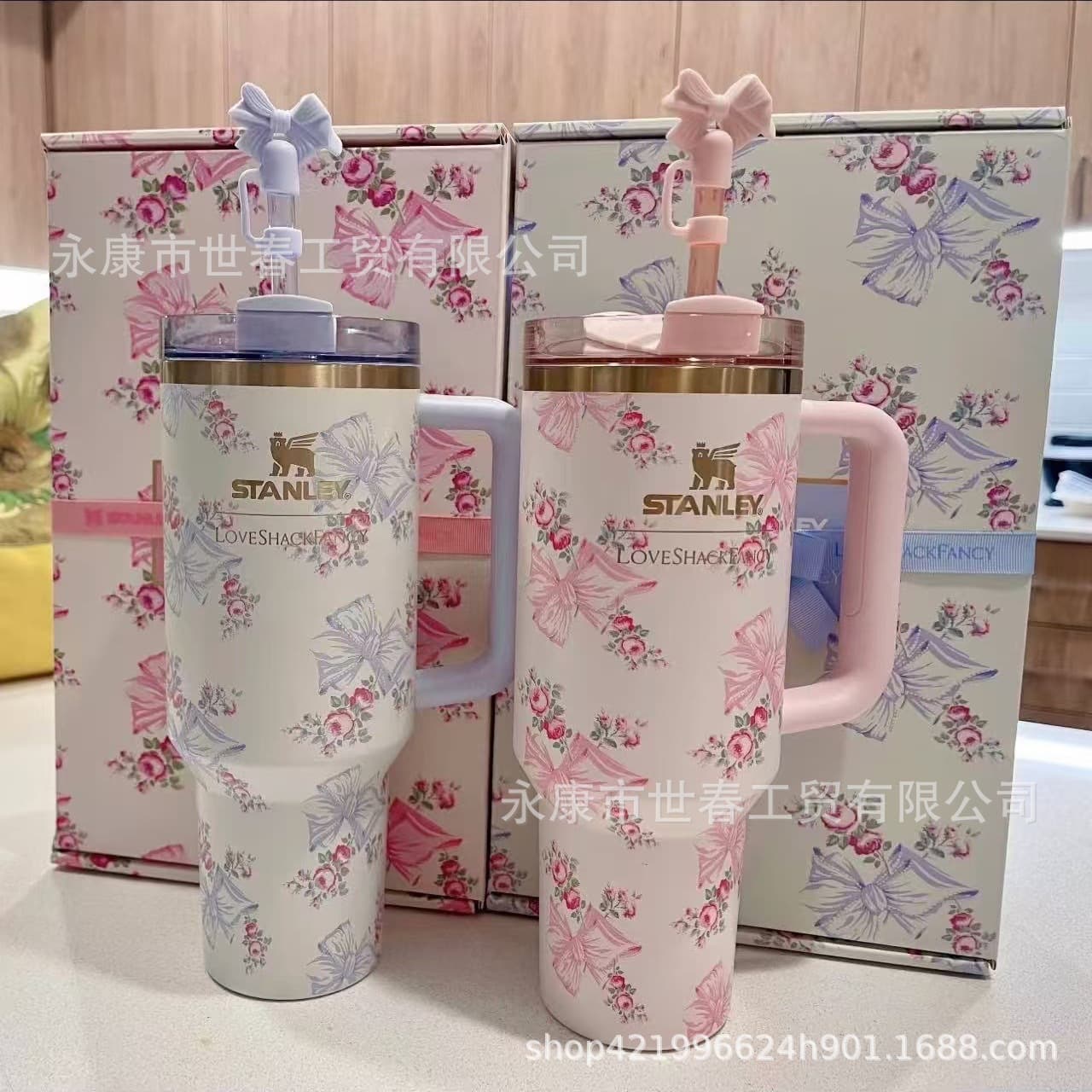 Bow Stanley Joint Ioveshackfancy Straw Cup Stanley Thermos Cup Ice Cup New Style 2