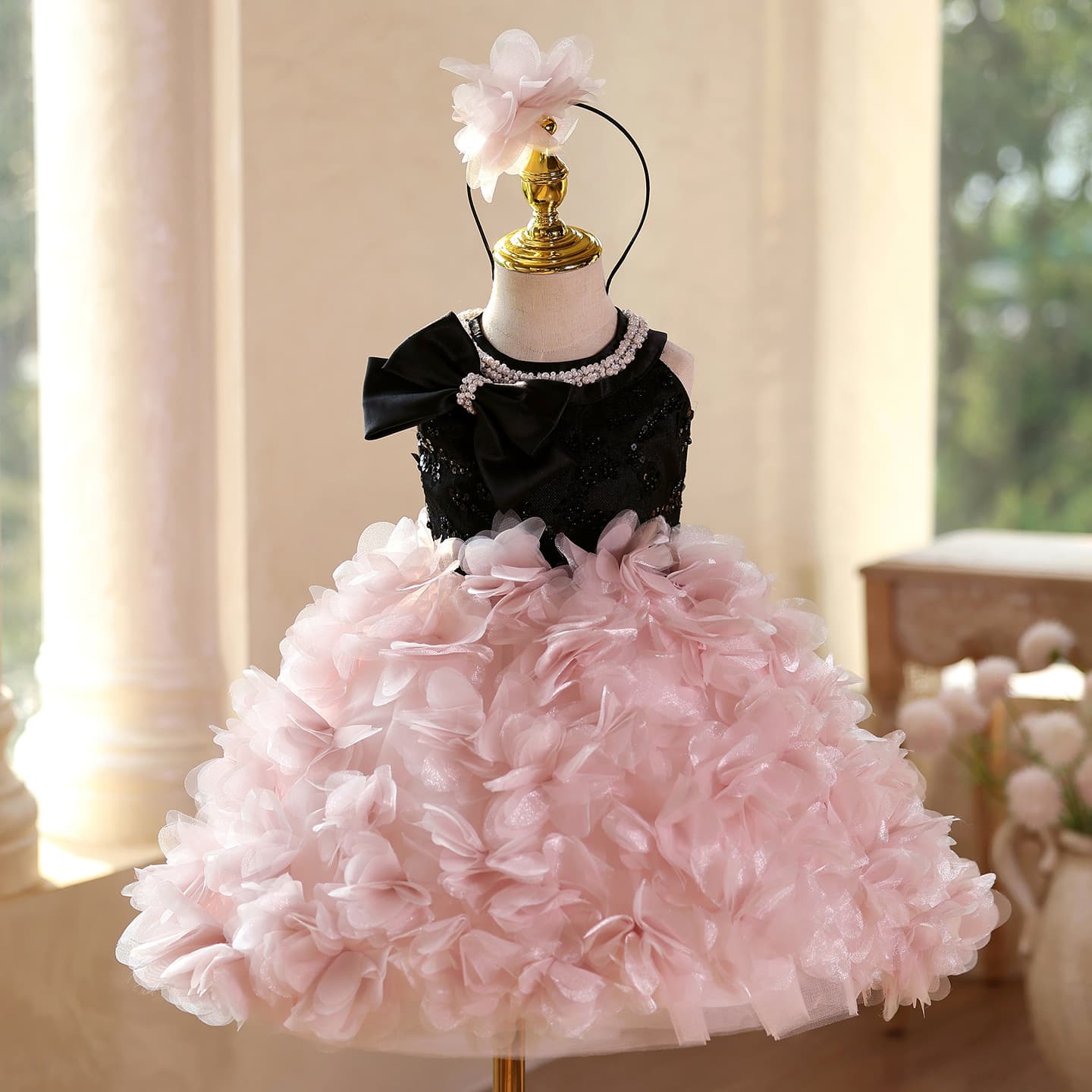 Children's Princess Dress for Girls Birthday, Little Formal Dress for Hosts, Piano Performance, and Stage Wear