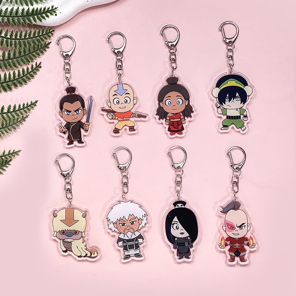 Cross-border Avatar Aang Northern Toph peripheral acrylic keychain bag pendant school bag key pendant
