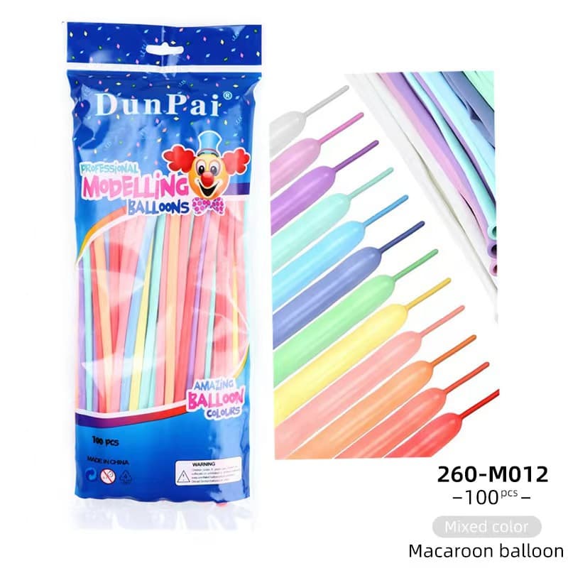 Magic Weaving Pearlized Long Balloon Metal Color Children Toy Dunpai Shield Macaron Style Latex Balloon from Mainland China