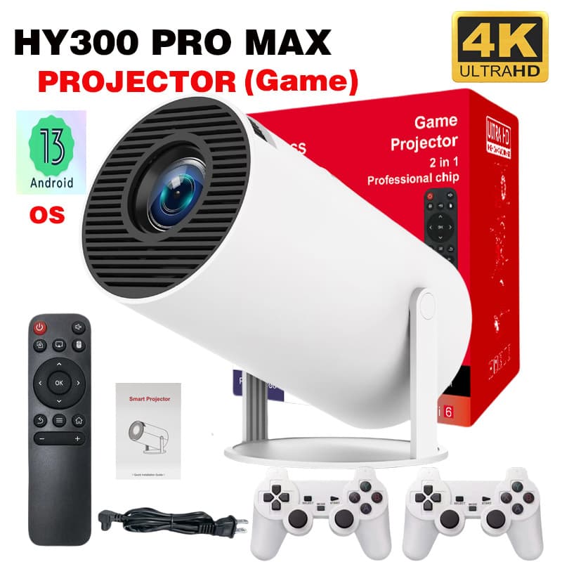 HY300max HD game projector home entertainment two-in-one mini projector portable projection
