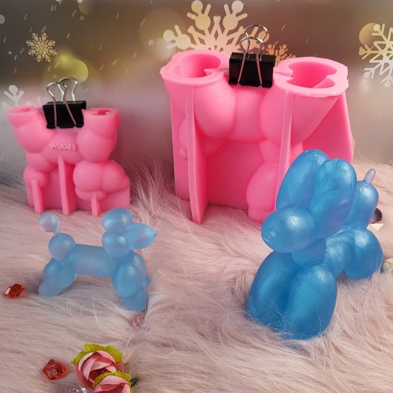 Balloon Dog Plaster Ornament Candle Mold Silicone Mold DIY Plaster Silicone Mold W0089 A9000