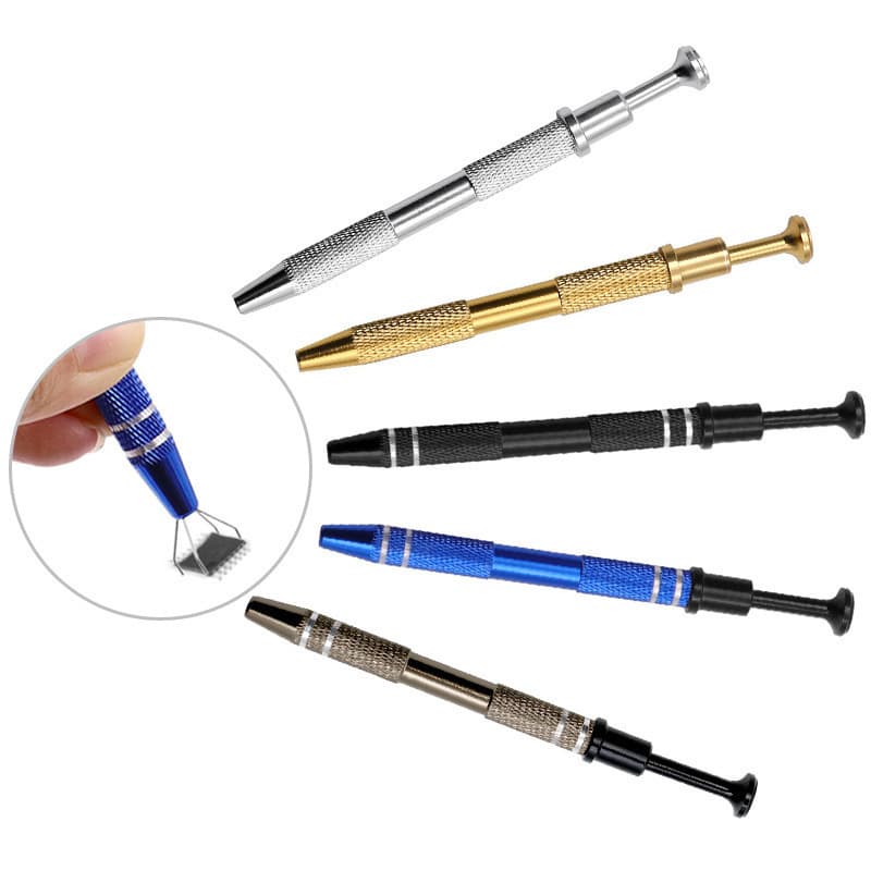 Nail art powerful gripping pen without four-claw clip bare diamond grabbing sponge using gemstone zircon diamond jewelry tweezers