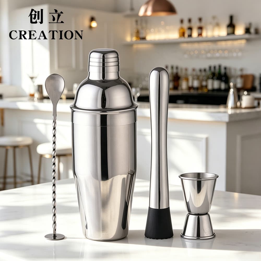 European Bar Bartending Tools Wine Set Cocktail Bartender Set 700ml Stainless Steel Cocktail Shaker Complete Set