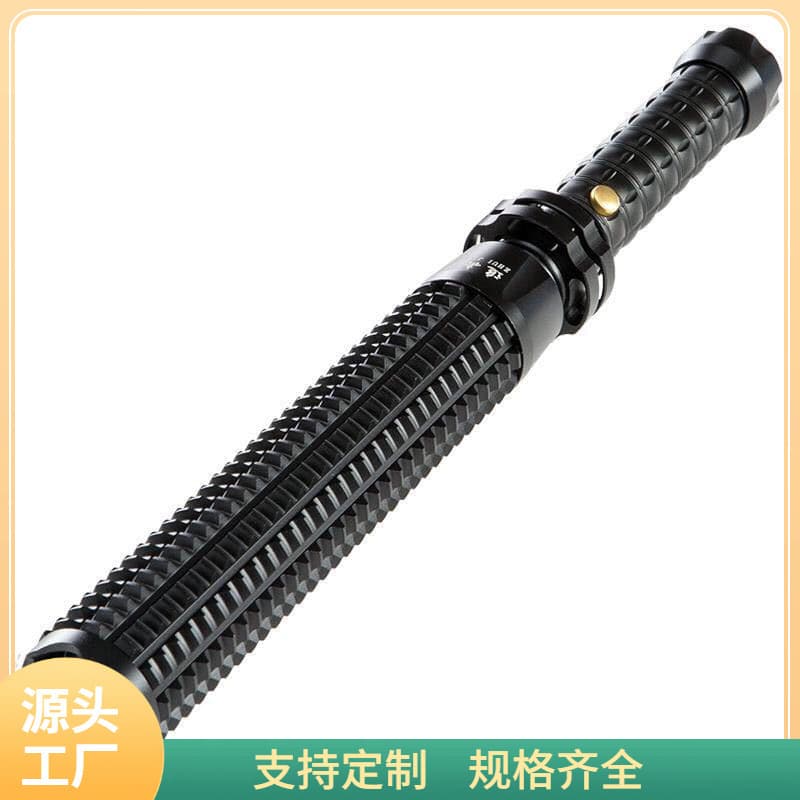 ♔ Expandable LED Security Baton Flashlight with Strong Beam, Remote Charging for Personal Defense, Outdoor and Vehicle Use