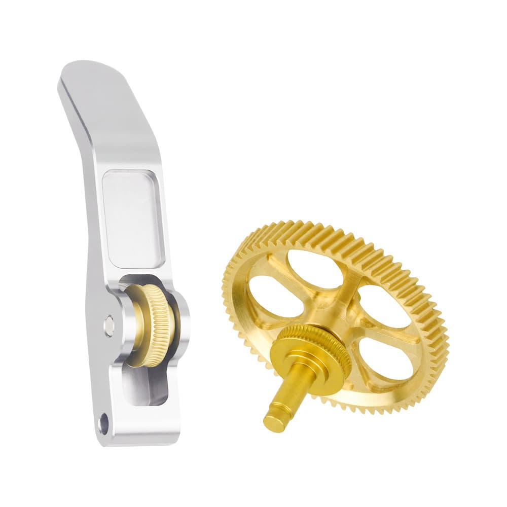 Huasu Bambu Lab X1 P1 Extruder All-Metal Brass Hardened Steel DLC Gold Gear Assembly 3D Printer Parts