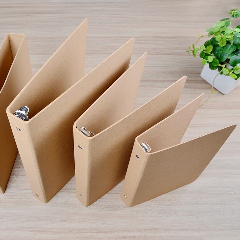 Kraft Paper Binder Cover A6 A5 B5 A4 Blank Kraft Paper Loose-Leaf Notebook Folder Notepad Cover