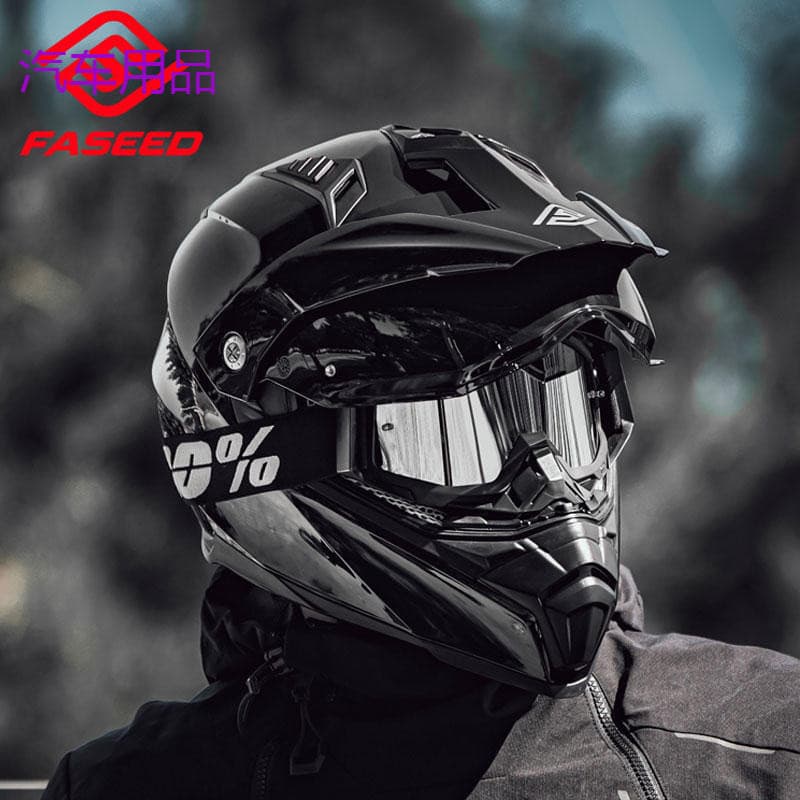 FiK Italy FASEED Motorcycle Helmet Rally Helmet Men's Dual Lens Full Face Helmet Touring Road Off-Road