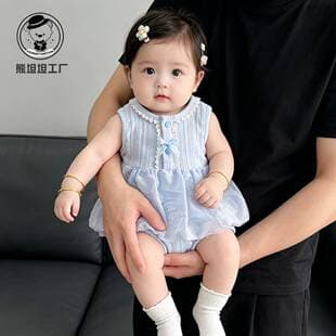 Baby Bodysuit Summer Thin Sweet Sleeveless Princess Dress Newborn Fashionable Cute Romper