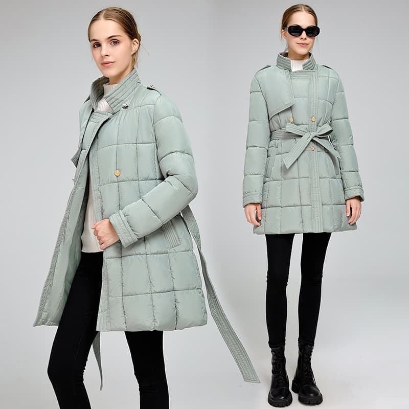 Russian Export Thickened Cotton Coat Women's Waist-Tie Outerwear 2025 Winter New Korean Style Cotton Padded Jacket Warm