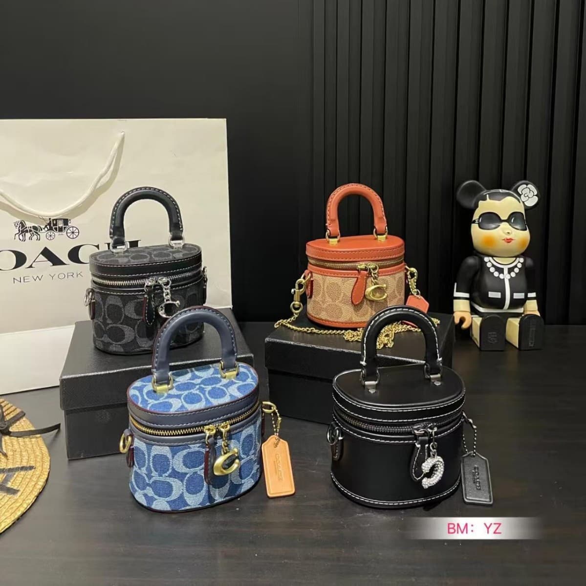 Kou C's new classic small waste bag line cross-body bag mini box bag TRAIL portable one-shoulder women's cosmetic bag