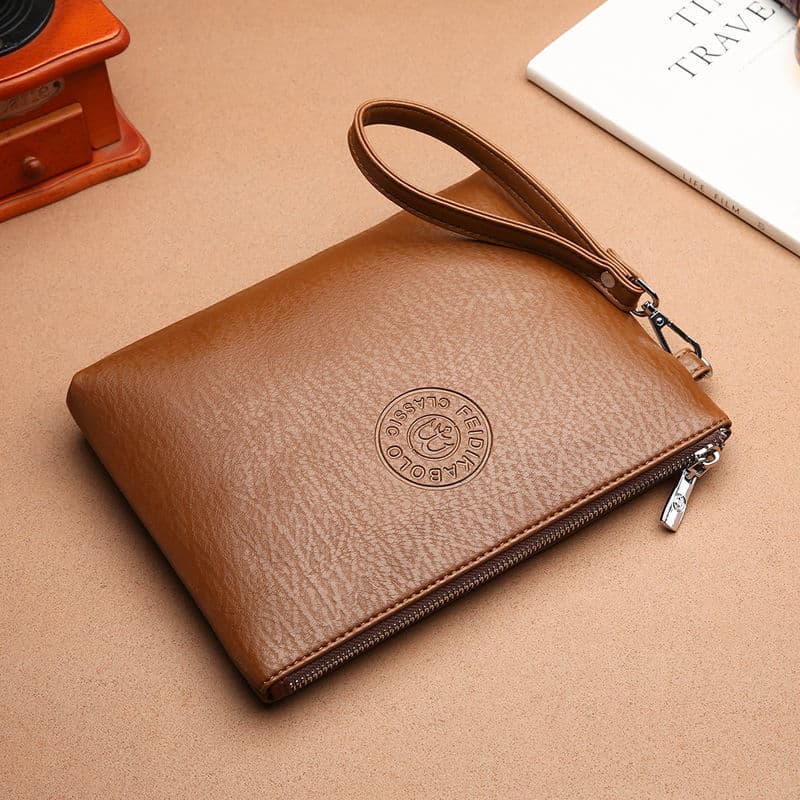 Men's handbag soft leather texture large capacity clutch bag casual clutch bag men's wallet envelope bag fashion